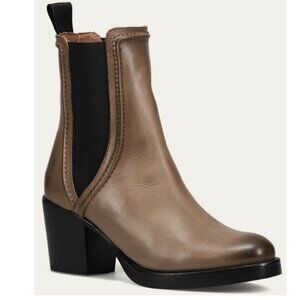 FRYE Ankle Leather Boots Sz-10B Stone